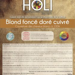 Coloration végétale professionnelle Blond foncé doré cuivré  ** – Holi Cosmétiques naturels®