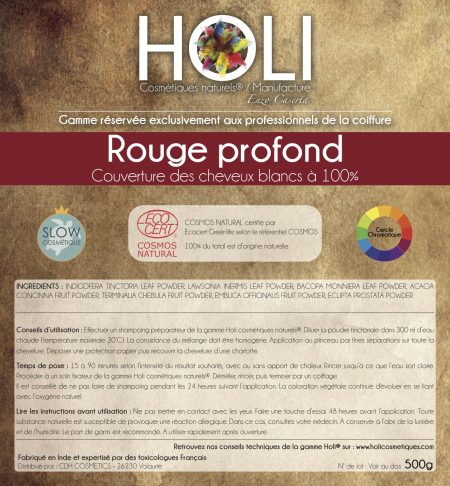 coloration végétale professionnelle Rouge profond