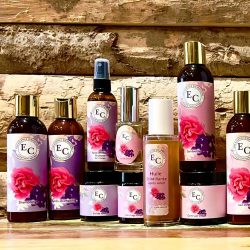 L’huile de massage – Une essence d’émotions Rose – Violette – Poudre de riz – Jasmin  200ml