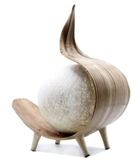Lampe bois de coco Marron clair