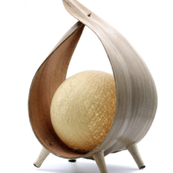 Lampe bois de coco – Naturel